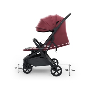 Kinderkraft kolica NUBI 3 DARK RUBY - Img 3