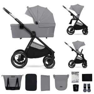 KINDERKRAFT KOLICA ZA BEBE 2U1 NEA 2 PLATINUM GREY - Img 1