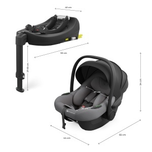 KINDERKRAFT SET AUTO SEDIŠTA I-LITE I-FIX ENDURA SAFE SA ISOFIX BAZOM GREY - Img 11