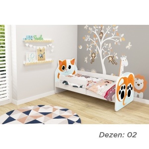 KREVET ZA DECU ANIMALS 160X80 CM WHITE ACMA VII 02 - Img 2