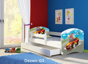 KREVET ZA DECU WHITE SA FIOKOM 140X70 ACMA 2 03