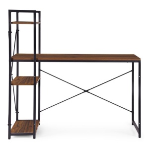 Radni sto 120x60 cm sa policama Dark ModernHome - Img 4