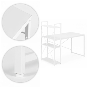 Radni sto 120x60 cm sa policama White ModernHome - Img 7