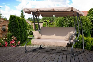 Baštenska ljuljaška - ležaljka 2u1 beige - Img 5