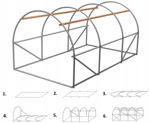 Baštenski plastenik za paradajz – zeleni, 200 × 77 × 168/146 cm 5507 - Img 5
