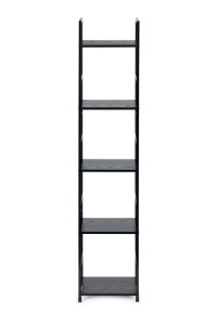 Drvena polica sa metalnim okvirom u LOFT stilu, 5 nivoa, crna- ModernHome - Img 6