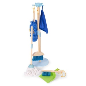 Drveni set za čišćenje za decu – metla, mop i đubrovnik, 7 delova – ECOTOYS - Img 6