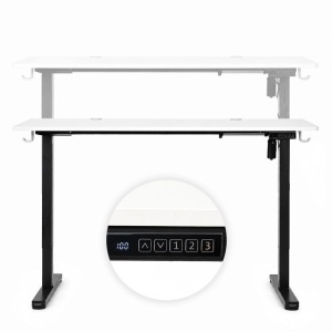 Električni radni sto 140 × 60 cm sa podesivom visinom 72–118 cm, bela radna ploča – ModernHome - Img 2