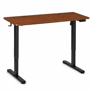 Električni radni sto 140 × 60 cm sa podesivom visinom 72–118 cm, tamni hrast – ModernHome - Img 6