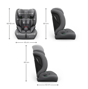 KINDERKRAFT AUTOSEDIŠTE COMFORT UP 2 PLUS I-SIZE GREY - Img 11