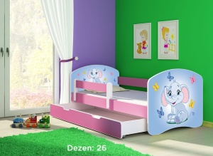 Krevet za decu Pink sa fiokom 140x70 acma 2 26