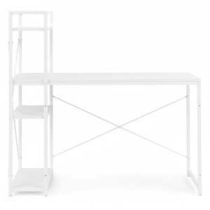 Radni sto 120x60 cm sa policama White ModernHome - Img 4