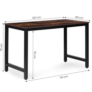 Radni sto za računar 120 × 60 cm, starinski orah – ModernHome - Img 6
