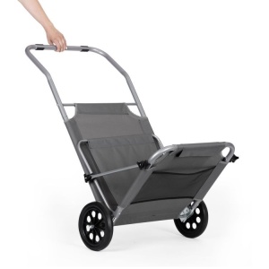 Sklopiva ležaljka za plažu sa točkovima i tendom – Grey MultiGarden - Img 6