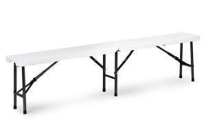 Sklopivi sto 180cm + 2 klupe beli - Img 5