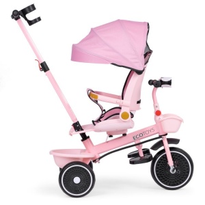 2u1 tricikl sa rotirajućim sedištem i sklopivom tendom Pink, ECOTOYS - Img 5