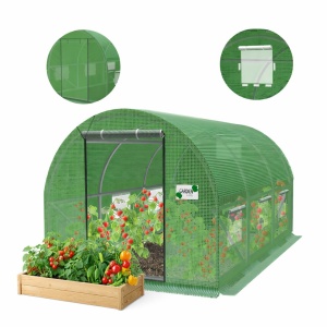 Baštenski plastenik za paradajz – zeleni, 200 × 77 × 168/146 cm 5507 - Img 2
