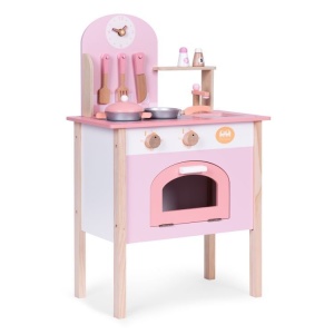 Dečija kuhinja pink sa 2 dodataka,rernom,slavinom i sudoperom ECOTOYS - Img 3