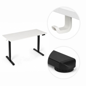 Električni radni sto 140 × 60 cm sa podesivom visinom 72–118 cm, bela radna ploča – ModernHome - Img 9