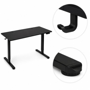 Električni radni sto 140 × 60 cm sa podesivom visinom 72–118 cm, crni – ModernHome - Img 9