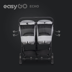 Eurocart easy go echo cloudy grey kolica za blizance - Img 5