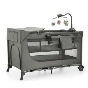 KINDERKRAFT PRENOSIVI KREVETAC JOY 2 DARK GRAY SA DODACIMA - Img 2