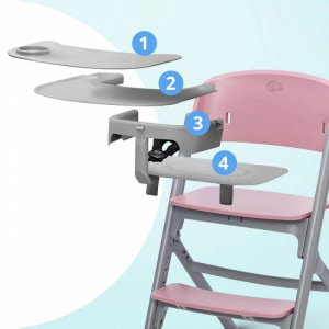 KINDERKRAFT STOLICA ZA HRANJENJE LIVY ASTERN PINK - Img 6