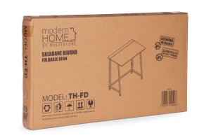Sklopivi radni sto za računar 80 × 45 cm – LOFT Dark Wood ModernHome - Img 11