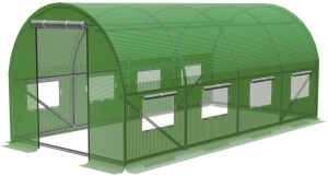 Baštenski plastenik tunel 4-segmentni Zeleni 6 x 3 x 2 M - Img 3