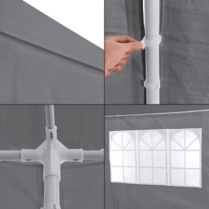 Baštenski šator, 3x9 m, 8 stranica, gray, MultiGarden - Img 7