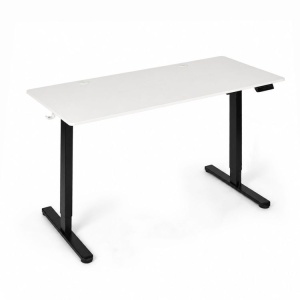 Električni radni sto 140 × 60 cm sa podesivom visinom 72–118 cm, bela radna ploča – ModernHome - Img 6
