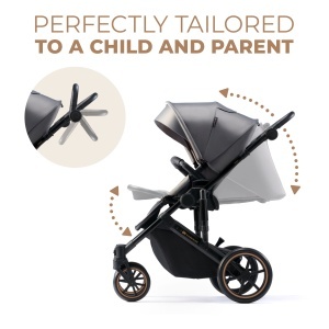 Kinderkraft kolica PRIME 2 3u1 MINK PRO SHADOW GREY - Img 6
