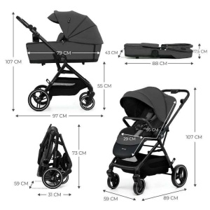 KINDERKRAFT KOLICA YOXI 2u1 MOONLIGHT GREY - Img 6