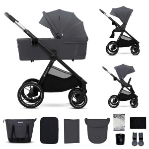 KINDERKRAFT KOLICA ZA BEBE 2U1 NEA 2 DEEP GREY - Img 1