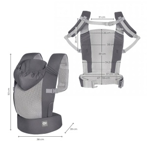KINDERKRAFT NOSILJKA ZA BEBU CARRYBEE GREY - Img 8