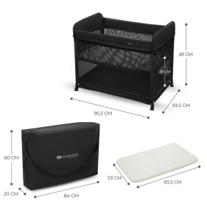 KINDERKRAFT PRENOSIVI KREVETAC MOON DREAM BLACK - Img 2