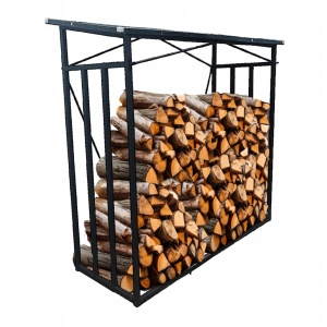 Metalni stalak sa krovom za ogrevno drvo 185×70×185 cm - Img 3