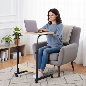 Prenosivi pomoćni sto za laptop, svetli hrast – ModernHome - Img 3
