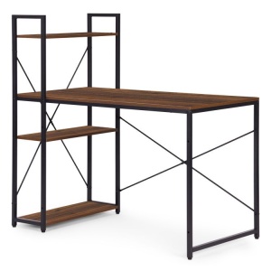 Radni sto 120x60 cm sa policama Dark ModernHome - Img 5
