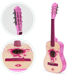 Roze velika gitara za decu – ECOTOYS - Img 4