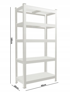 Set od dve police sa 5 nivoa, 90 × 30 × 180 cm - Img 7