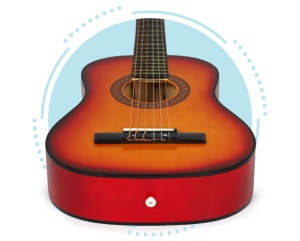Velika klasična drvena gitara za decu sa 6 žica – ECOTOYS - Img 7