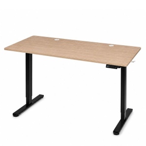 Električni radni sto 140 × 60 cm sa podesivom visinom 72–118 cm, svetli hrast – ModernHome - Img 7