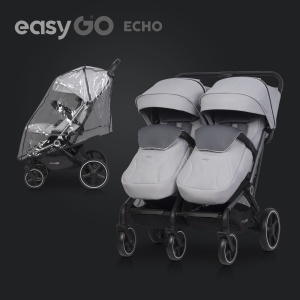 Eurocart easy go echo cloudy grey kolica za blizance - Img 7