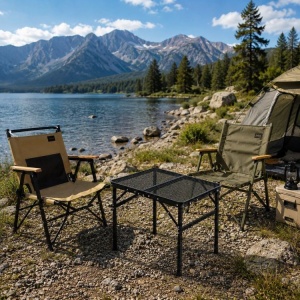 Kamperski sklopivi sto 60 × 40 cm – Black MultiGarden - Img 3