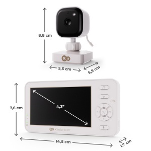 KINDERKRAFT BABY MONITOR NITEEYE TRAVEL WHITE - Img 11