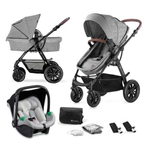 KINDERKRAFT DECIJA KOLICA MOOV 3U1 MINK PRO GREY MELANGE - Img 4