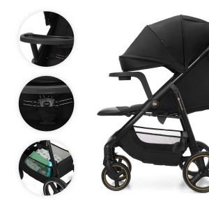 KINDERKRAFT KOLICA ZA BEBE SA TACNOM TRIG 3 BLACK - Img 3