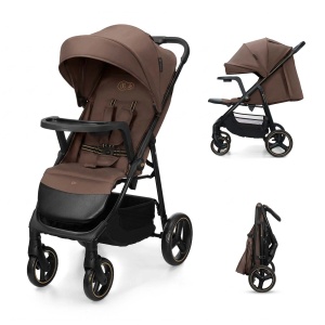 KINDERKRAFT KOLICA ZA BEBE SA TACNOM TRIG 3 BROWN - Img 1