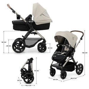 KINDERKRAFT KOLICA ZA BEBE SET 3U1 MOOV 2 SIVA - Img 9